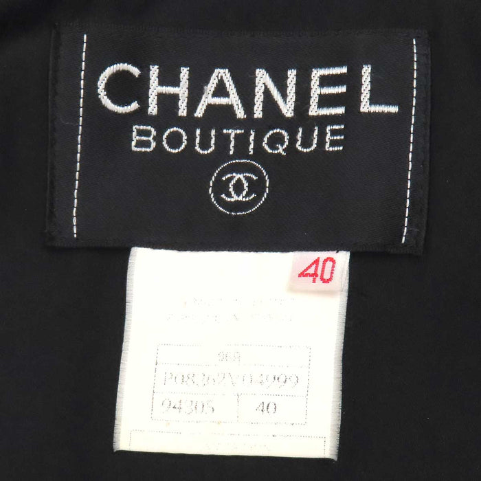 CHANEL 
COCO CC ココボタン 96A ゴールドカラーメタル 
ココマーク ヴィンテージ ノーカラー ジャケット