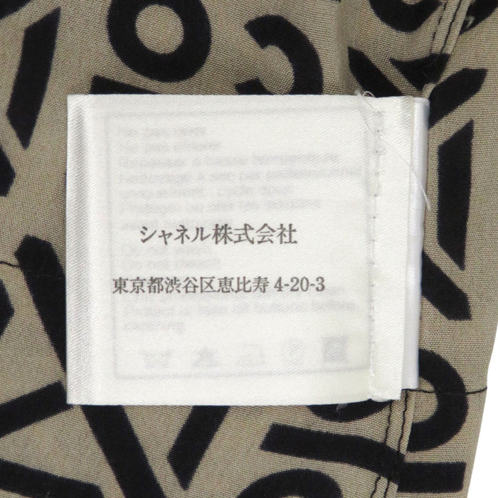 CHANEL 
CC 00A chiffon 
COCO all-over pattern silk blouse