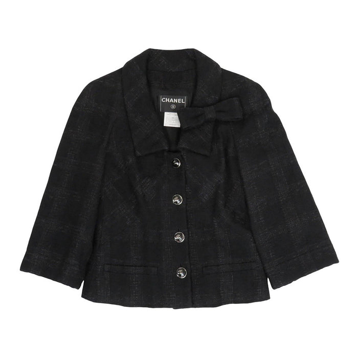 CHANEL 
COCO CC Coco Button 3/4 Sleeve 
Coco Mark Ribbon Tweed Jacket