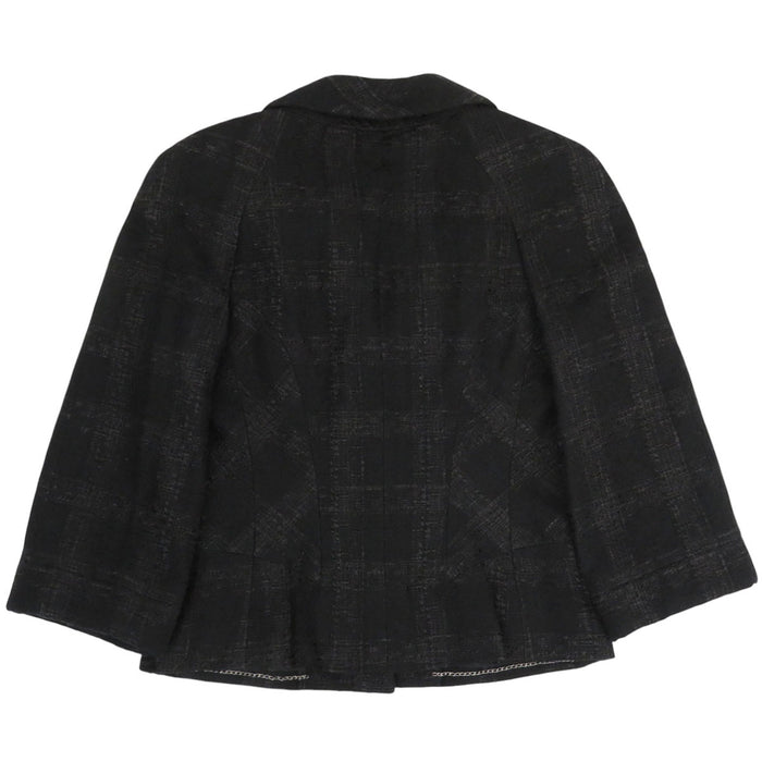 CHANEL 
COCO CC Coco Button 3/4 Sleeve 
Coco Mark Ribbon Tweed Jacket