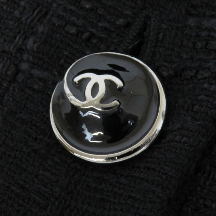CHANEL 
COCO CC Coco Button 3/4 Sleeve 
Coco Mark Ribbon Tweed Jacket