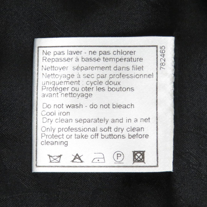 CHANEL 
COCO CC Coco Button 3/4 Sleeve 
Coco Mark Ribbon Tweed Jacket