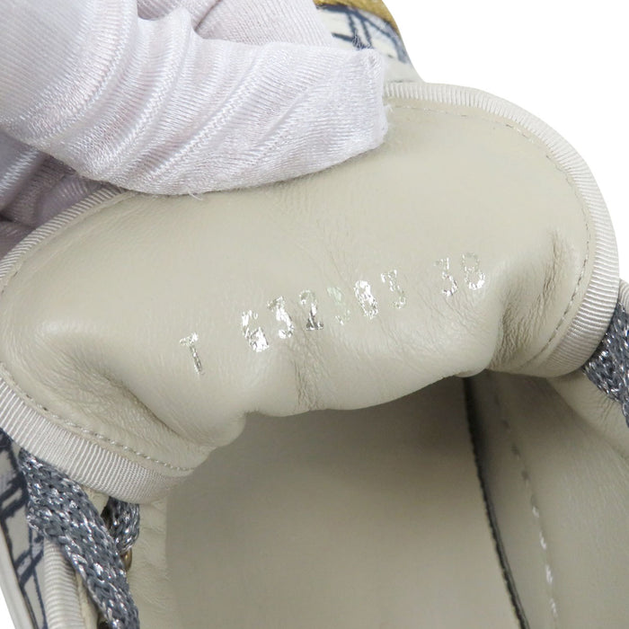 CHANEL COCO CC logo low-cut embroidered Coco mark metallic tweed sneakers