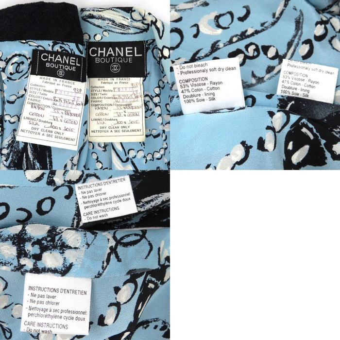 CHANEL 
93P COCO CC Coco Button Vintage 
Coco Mark Tweed Setup