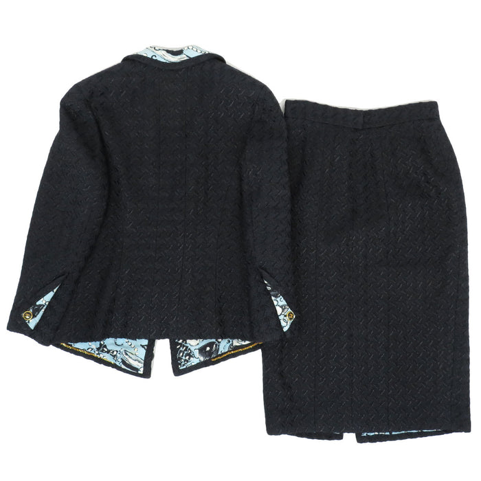 CHANEL 
93P COCO CC Coco Button Vintage 
Coco Mark Tweed Setup