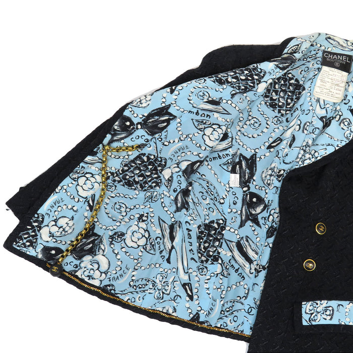 CHANEL 
93P COCO CC Coco Button Vintage 
Coco Mark Tweed Setup