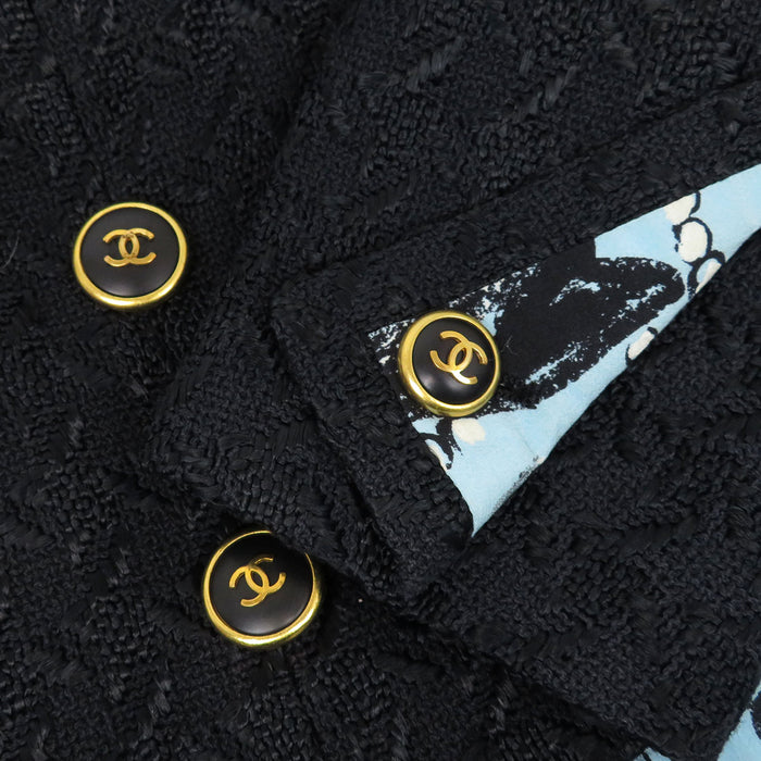 CHANEL 
93P COCO CC Coco Button Vintage 
Coco Mark Tweed Setup