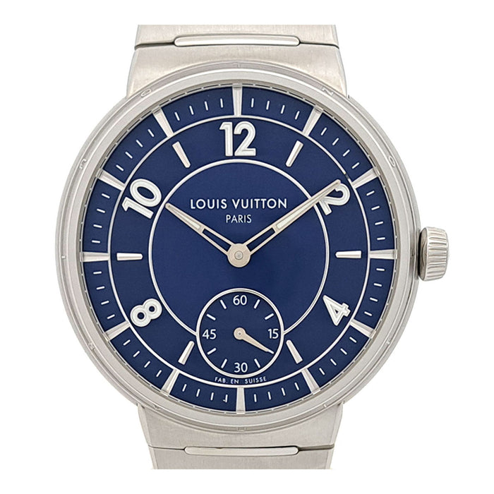 LOUIS VUITTON 
Tambour Automatico Acciaio Blu 
Con scatola e garanzia