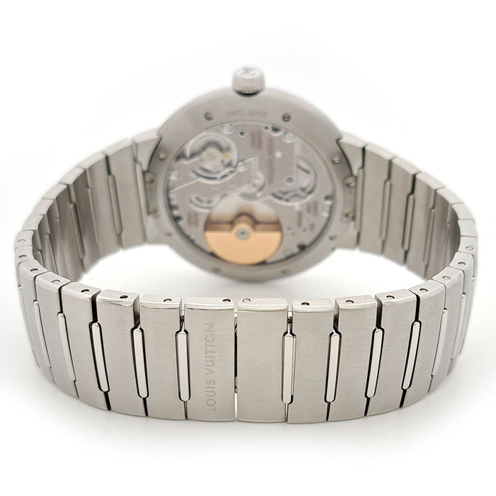 LOUIS VUITTON 
Tambour Automatico Acciaio Blu 
Con scatola e garanzia