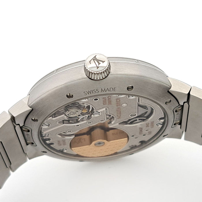 LOUIS VUITTON 
Tambour Automatico Acciaio Blu 
Con scatola e garanzia