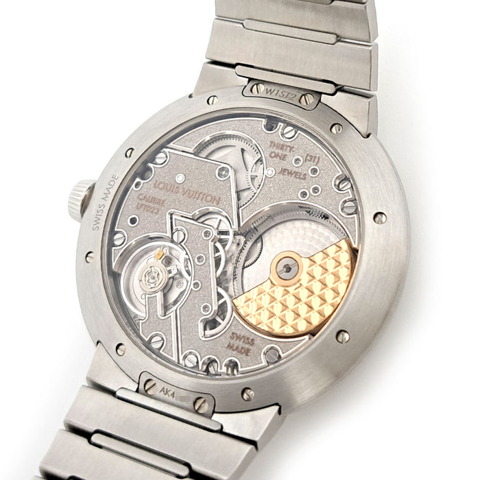 LOUIS VUITTON 
タンブール オトマティック スティール ブルー 
箱ギャラ付