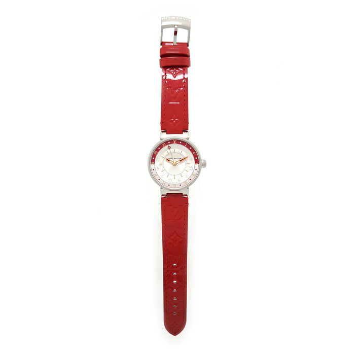 LOUIS VUITTON 
Tambour Moon Dual Time MM 
Avec boîte et certificat d'authenticité