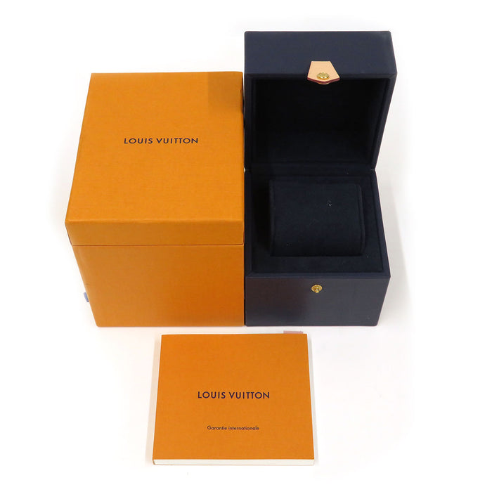 LOUIS VUITTON 
Tambour Moon Dual Time MM 
With box and warranty card