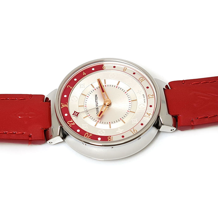 LOUIS VUITTON 
Tambour Moon Dual Time MM 
Avec boîte et certificat d'authenticité