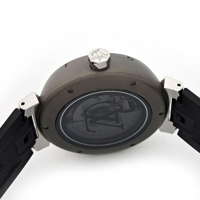 LOUIS VUITTON 
Tambour Monogram Eclipse Automatic 
With box