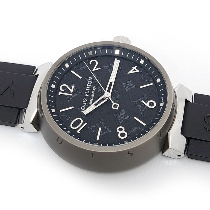 LOUIS VUITTON 
Tambour Monogram Eclipse Automatic 
With box