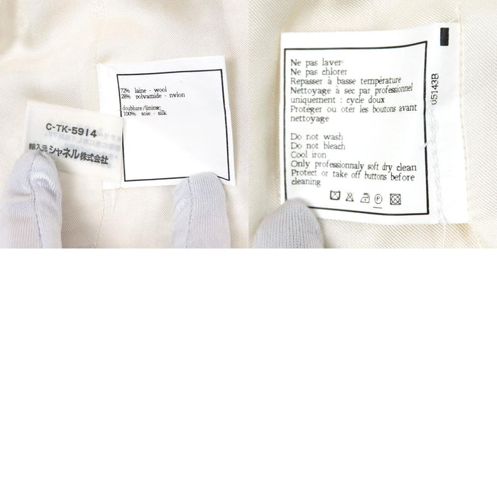 CHANEL 97C Vintage COCO CC Coco Button Coco Mark Tweed Double-Breasted Jacket