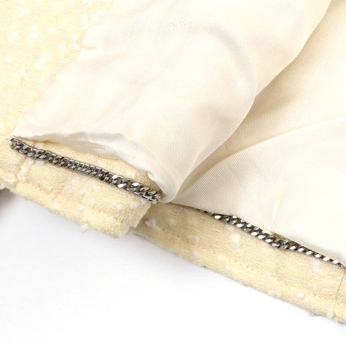 CHANEL 97C Vintage COCO CC Coco Button Coco Mark Tweed Double-Breasted Jacket