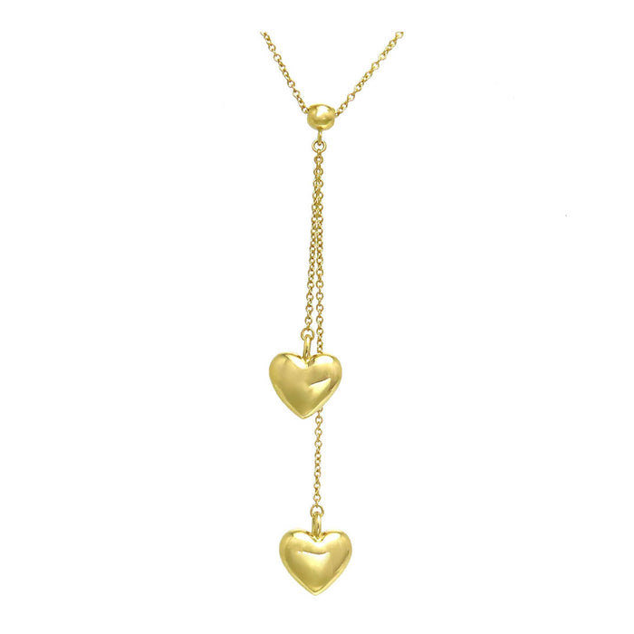 TIFFANY&Co. 
Double Drop Heart Necklace