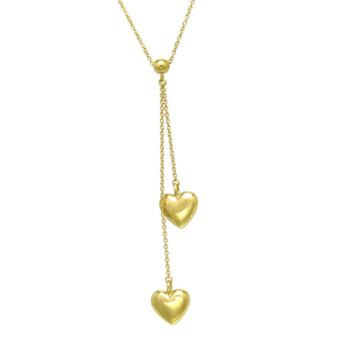 TIFFANY&Co. 
Double Drop Heart Necklace
