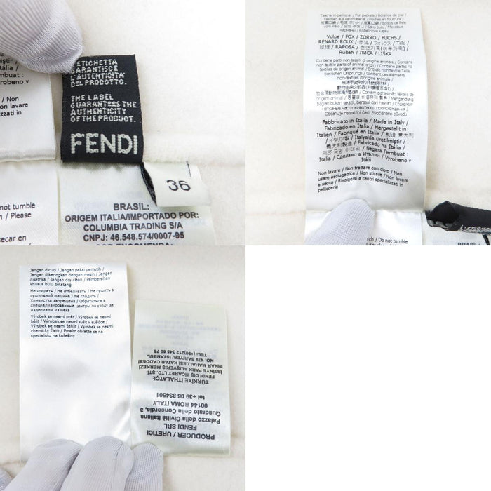 FENDI Wool FF Pattern Oxyfur Pocket Gilet