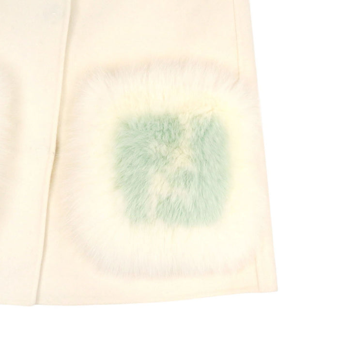 FENDI Wool FF Pattern Oxyfur Pocket Gilet