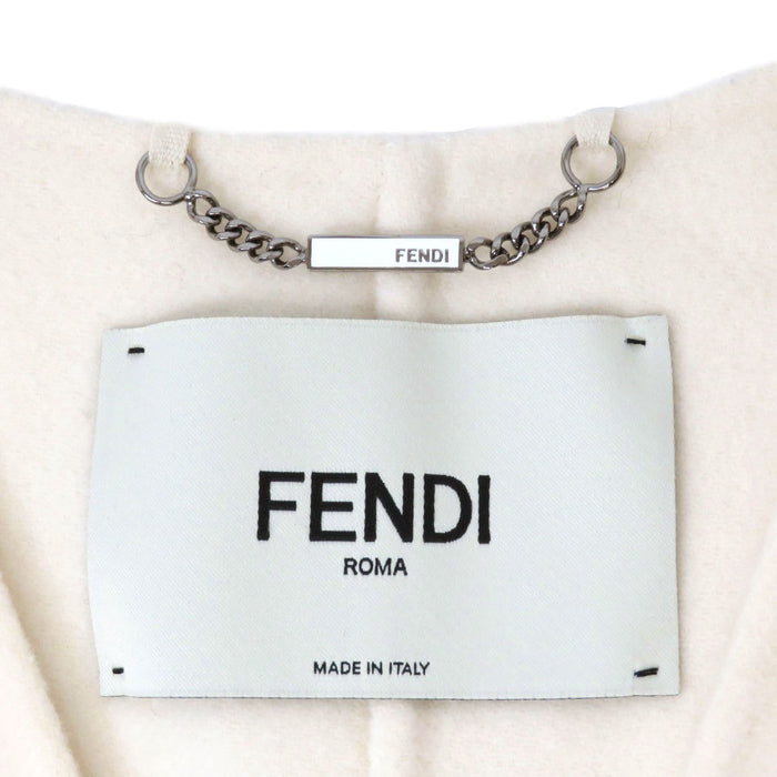 FENDI Wool FF Pattern Oxyfur Pocket Gilet