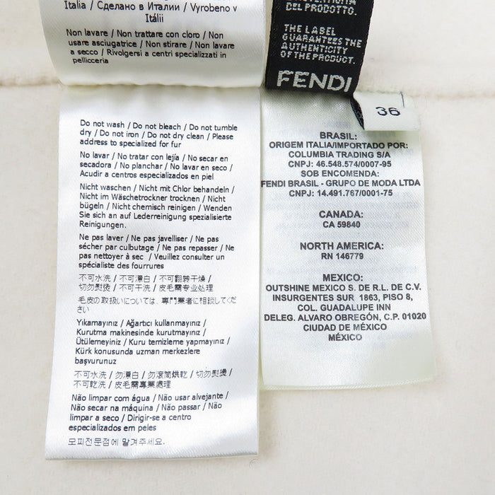 FENDI Wool FF Pattern Oxyfur Pocket Gilet