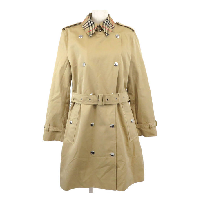 BURBERRY Cotton Check Color Trench Coat