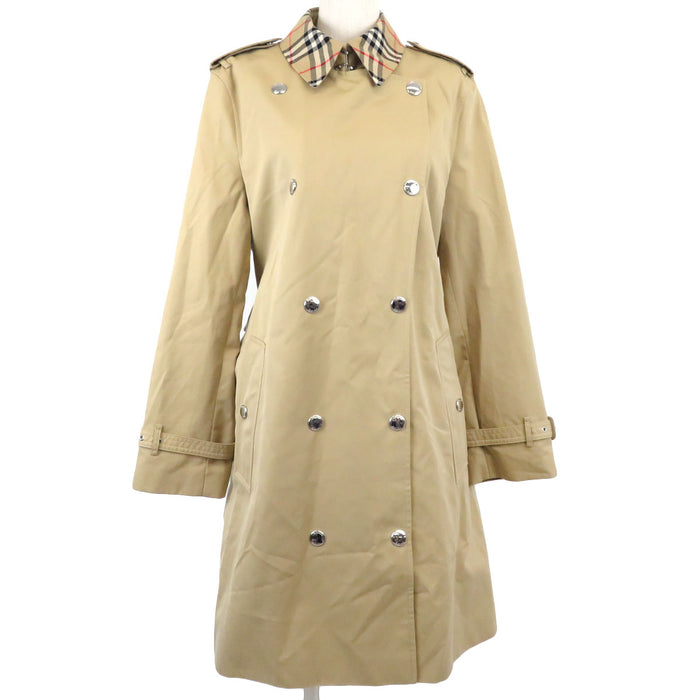 BURBERRY Cotton Check Color Trench Coat