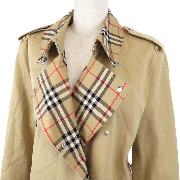 BURBERRY Cotton Check Color Trench Coat