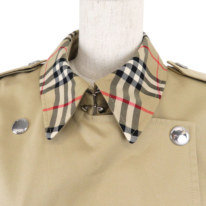 BURBERRY Cotton Check Color Trench Coat