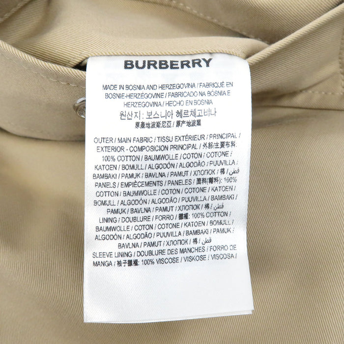 BURBERRY Cotton Check Color Trench Coat