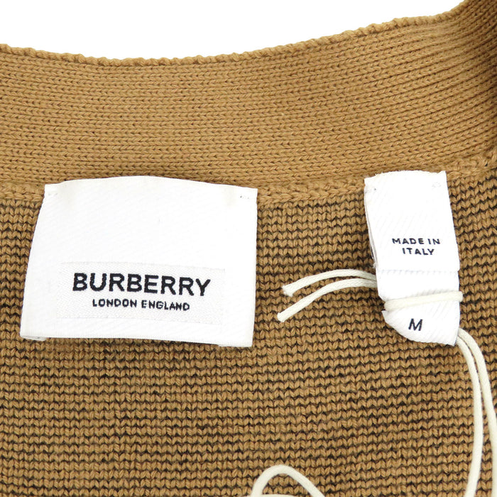 BURBERRY Logo Knit Cotton EKD Intarsia Knit Cardigan
