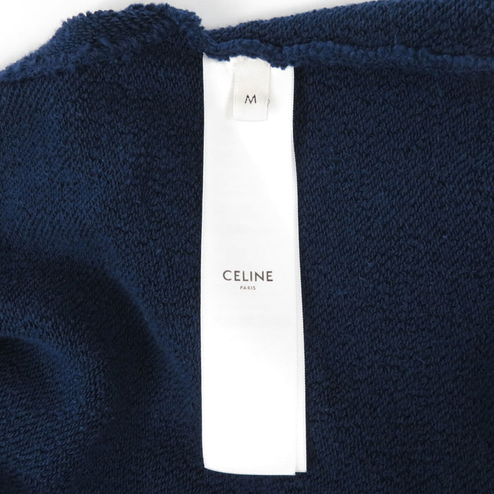 CELINE Crack Process Sweat Cotton Logo Print Trainer