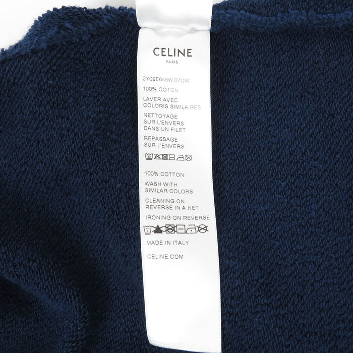 CELINE 
クラック加工 スウェット コットン 
ロゴ プリント トレーナー