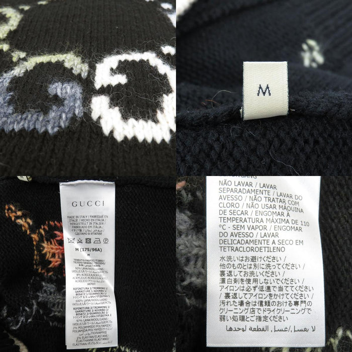 GUCCI  
All-over pattern knit wool  
GG jacquard multicolor cardigan