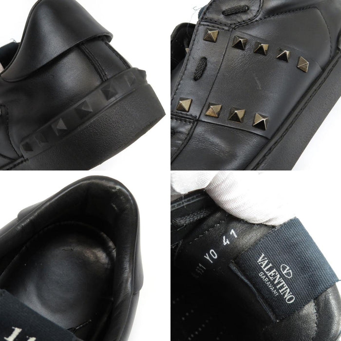 VALENTINO Low-cut Leather Untitled Rockstud Sneakers