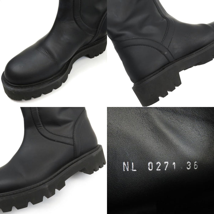 LOUIS VUITTON LV Rubber Leather Territory Line Long Boots