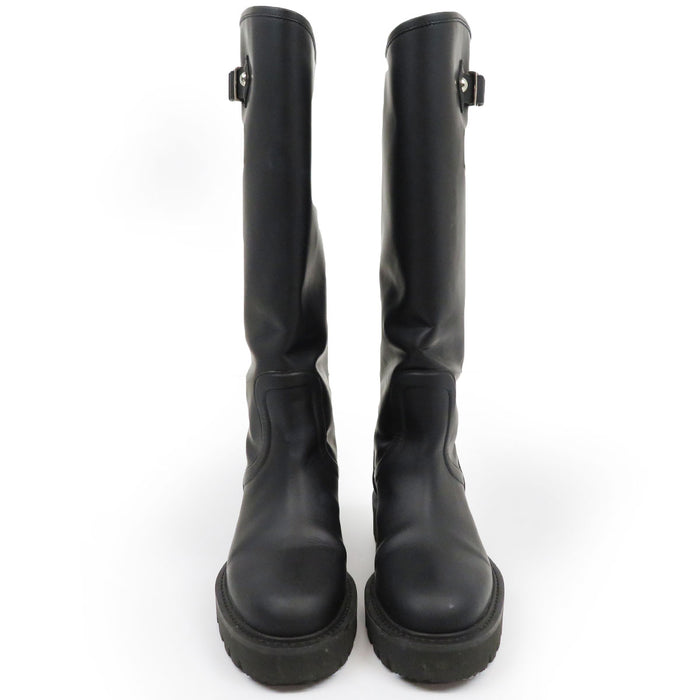 LOUIS VUITTON LV Rubber Leather Territory Line Long Boots