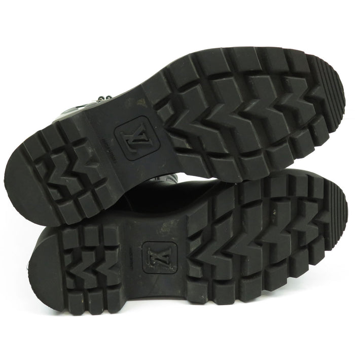 LOUIS VUITTON LV Rubber Leather Territory Line Long Boots