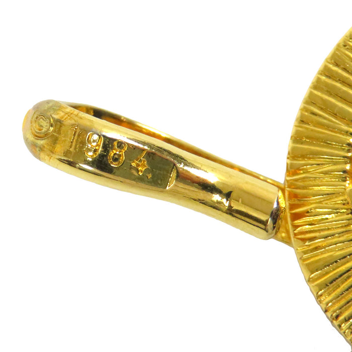 CHANEL  
COCO CC 標誌 三連 金色金屬 1984  
可可標誌 復古 鏈條皮帶