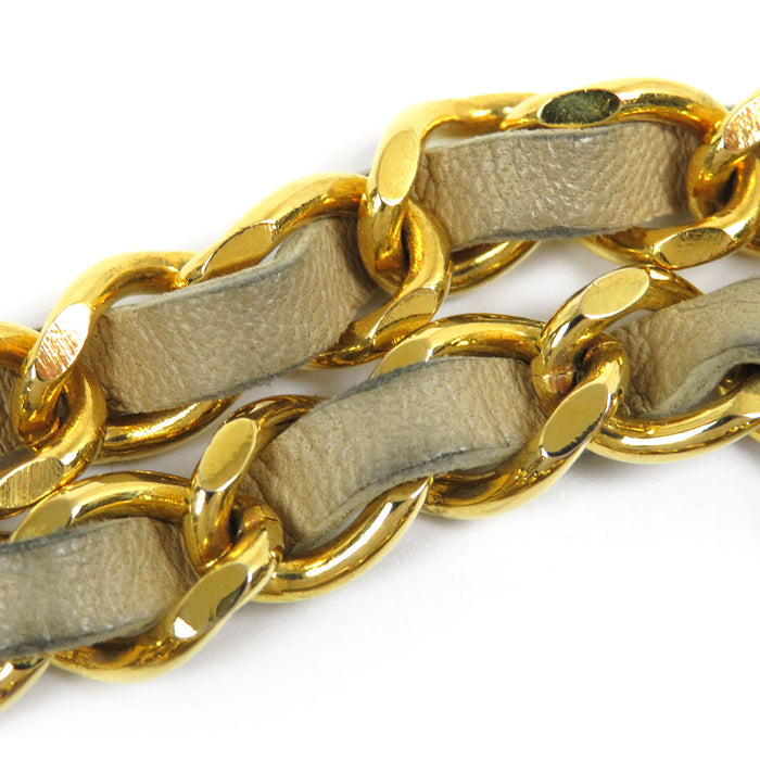 CHANEL 
COCO CC ロゴ 3連 ゴールドカラーメタル 1984 
ココマーク ヴィンテージ チェーンベルト