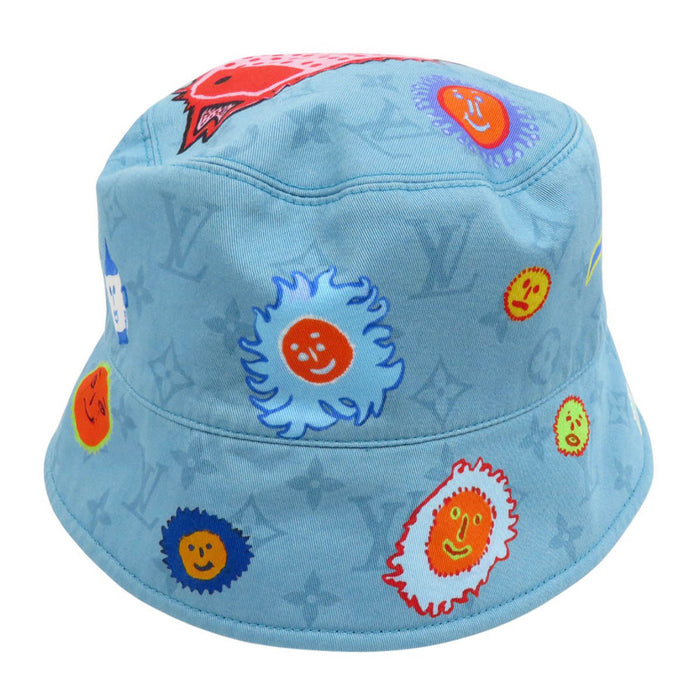 LOUIS VUITTON 
Yayoi Kusama Logo Embroidery 
LV×YK Reversible Bucket Hat 
Monogram