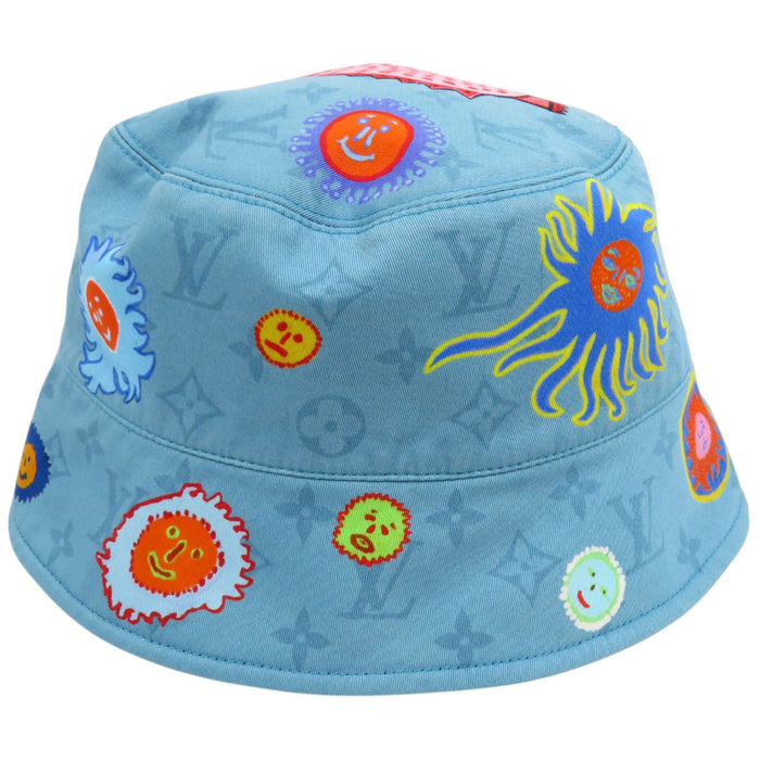 LOUIS VUITTON 
Yayoi Kusama Logo Embroidery 
LV×YK Reversible Bucket Hat 
Monogram