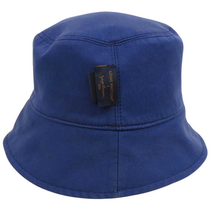 LOUIS VUITTON 
Yayoi Kusama Logo Embroidery 
LV×YK Reversible Bucket Hat 
Monogram