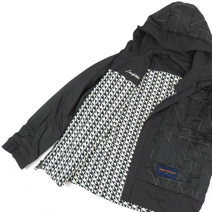 LOUIS VUITTON LV Reversible Nylon Bicolor Padded Hooded Blouson
