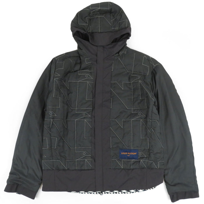 LOUIS VUITTON LV Reversible Nylon Bicolor Padded Hooded Blouson