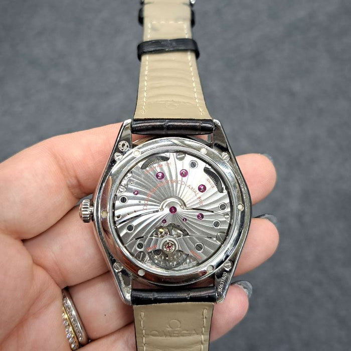 【WHOLESALES】
OMEGA 
435.13.40.21.02.001 
デビル 
ギャランティ　クロノメーター証　ピクトグラム