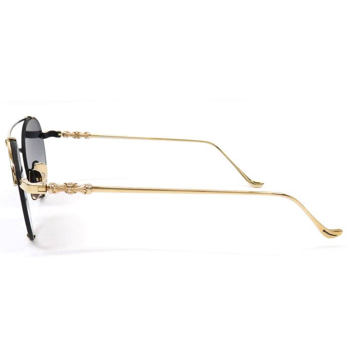 CHROME HEARTS 
クロス CHプラス アイウェア ラウンド MBK 
ORALGAMI ダブルブリッジ サングラス